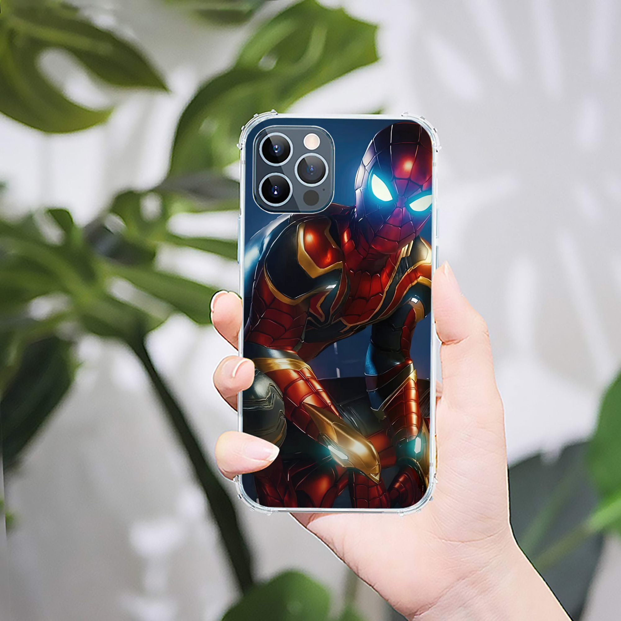 （画像用） Spider Man スパイダーマン 【iPhone 12シリーズ対応】透明スマホケース（クリアソフトケース）
